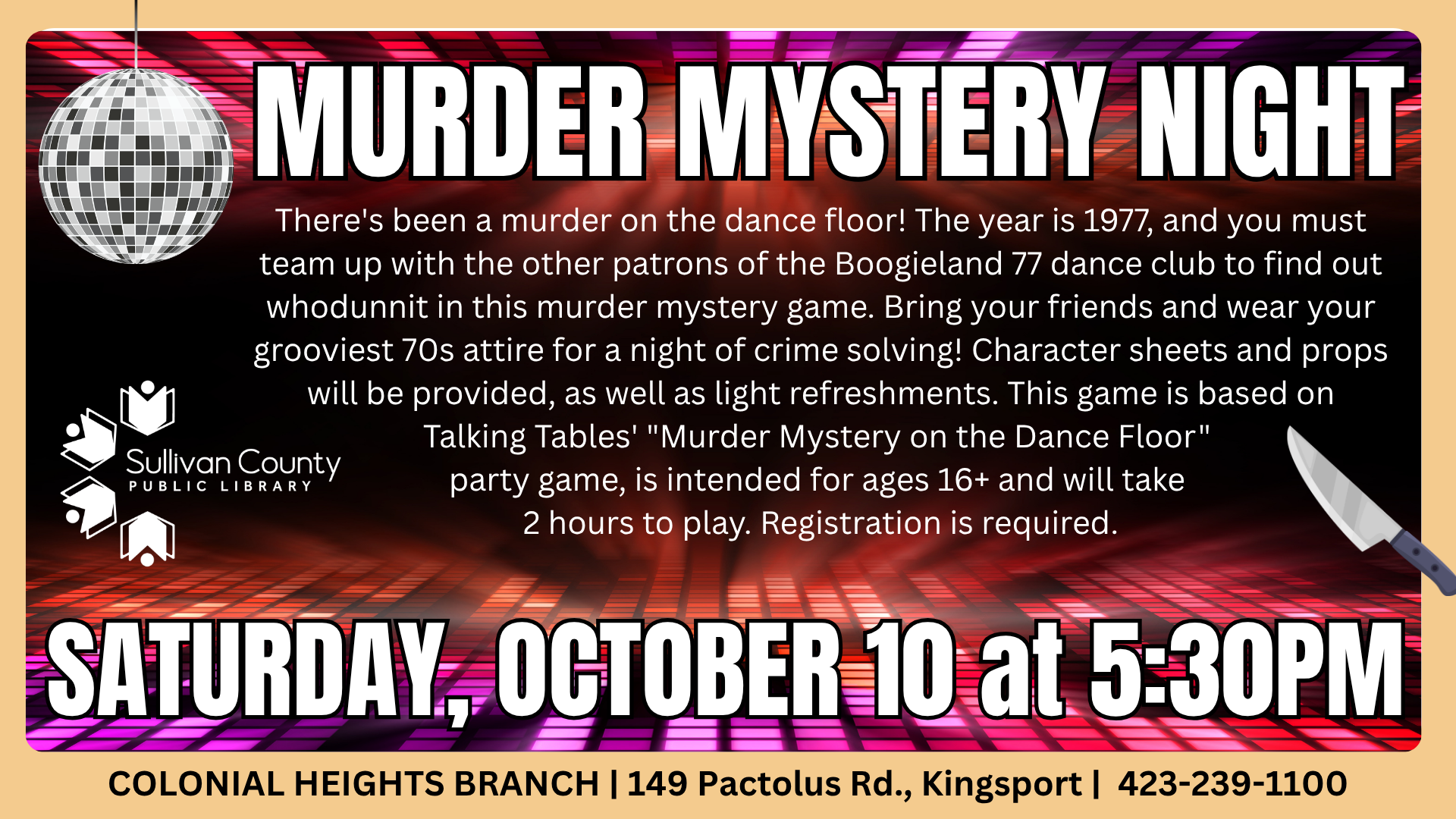 *Colonial Heights: Murder Mystery Night!