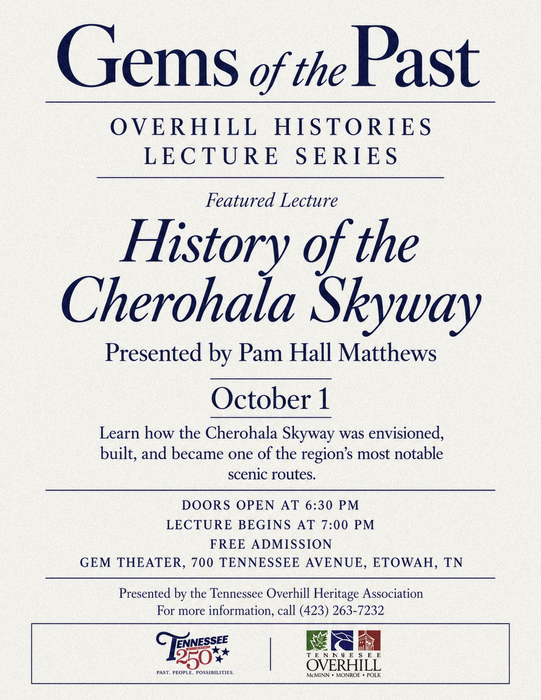 Gems of the Past: Pam Hall Mathews presenting on the History of the Cherohala Skyway