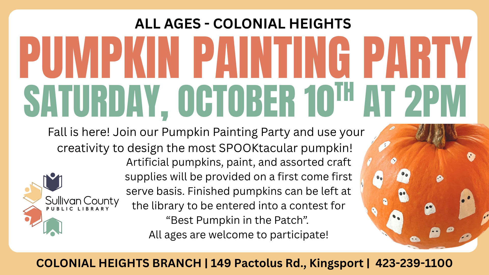 Colonial Heights: All Ages Pumpkin Painting Party