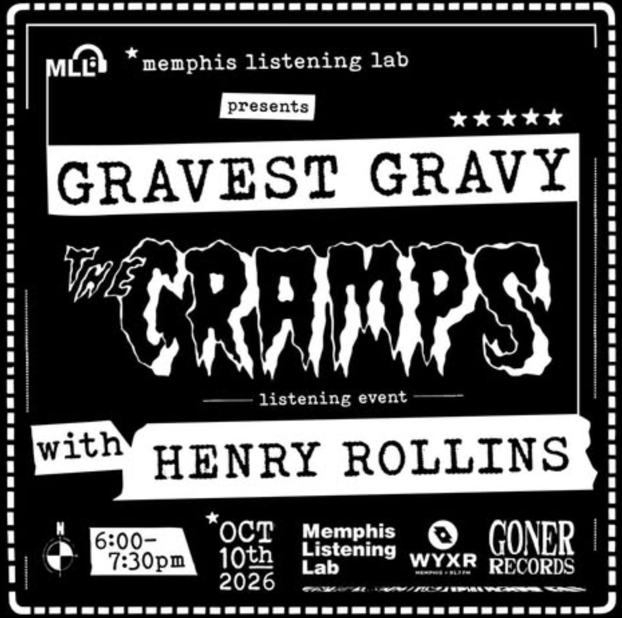 The Cramps "Greatest Gravy" Listen Up Session w/Henry Rollins (SOLD OUT) — Memphis Listening Lab