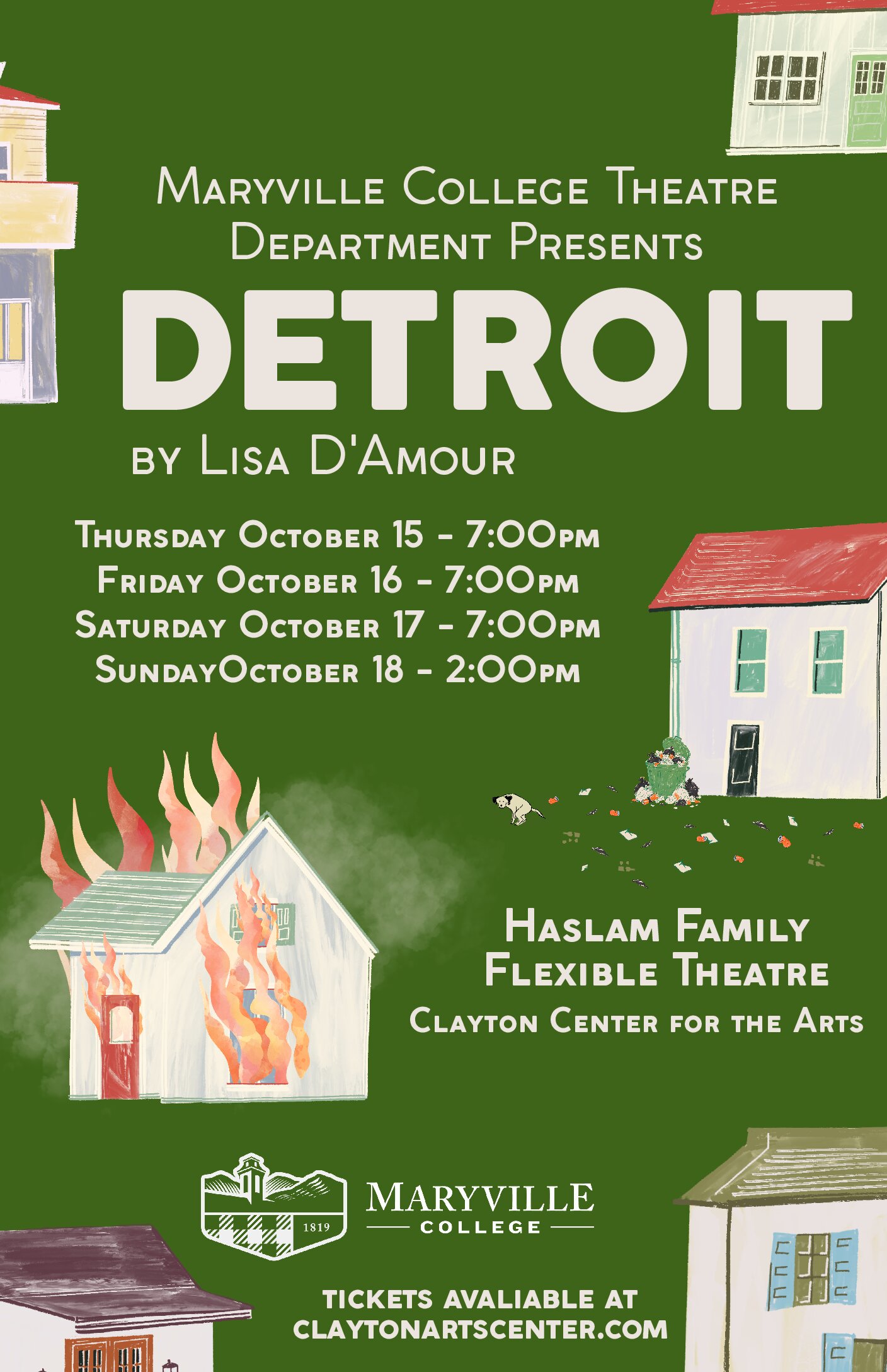 Maryville College Theatre Department: Detroit by Lisa D’Amour