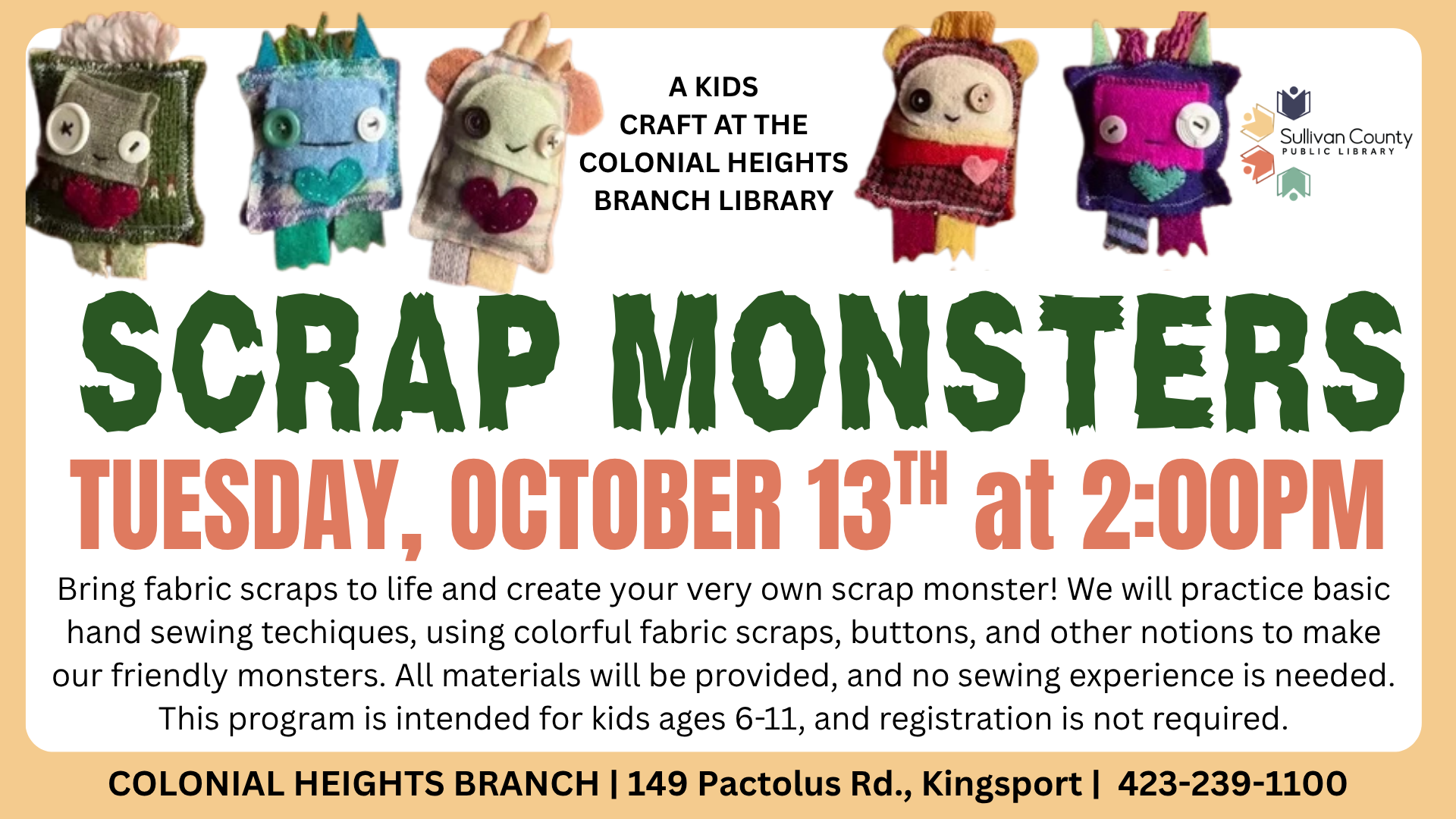 Colonial Heights: Kids - Scrap Monsters
