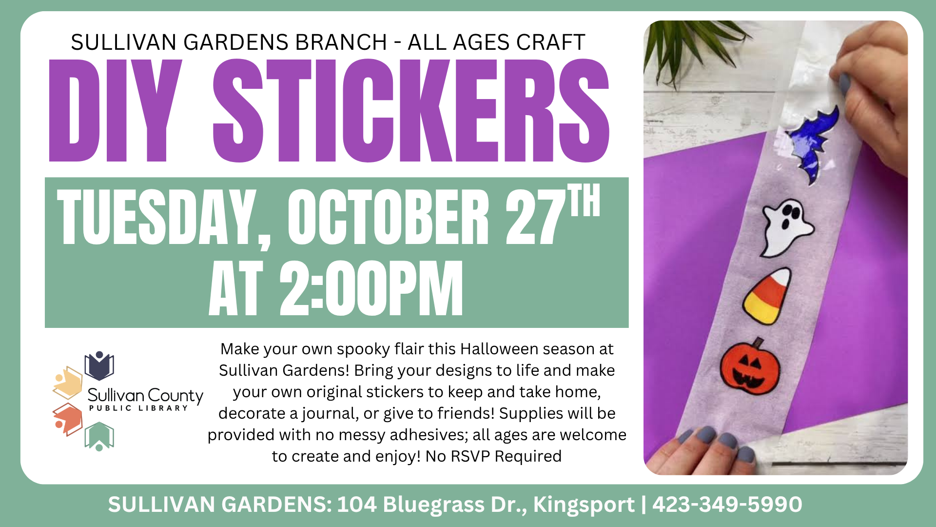 Sullivan Gardens: All Ages DIY Stickers
