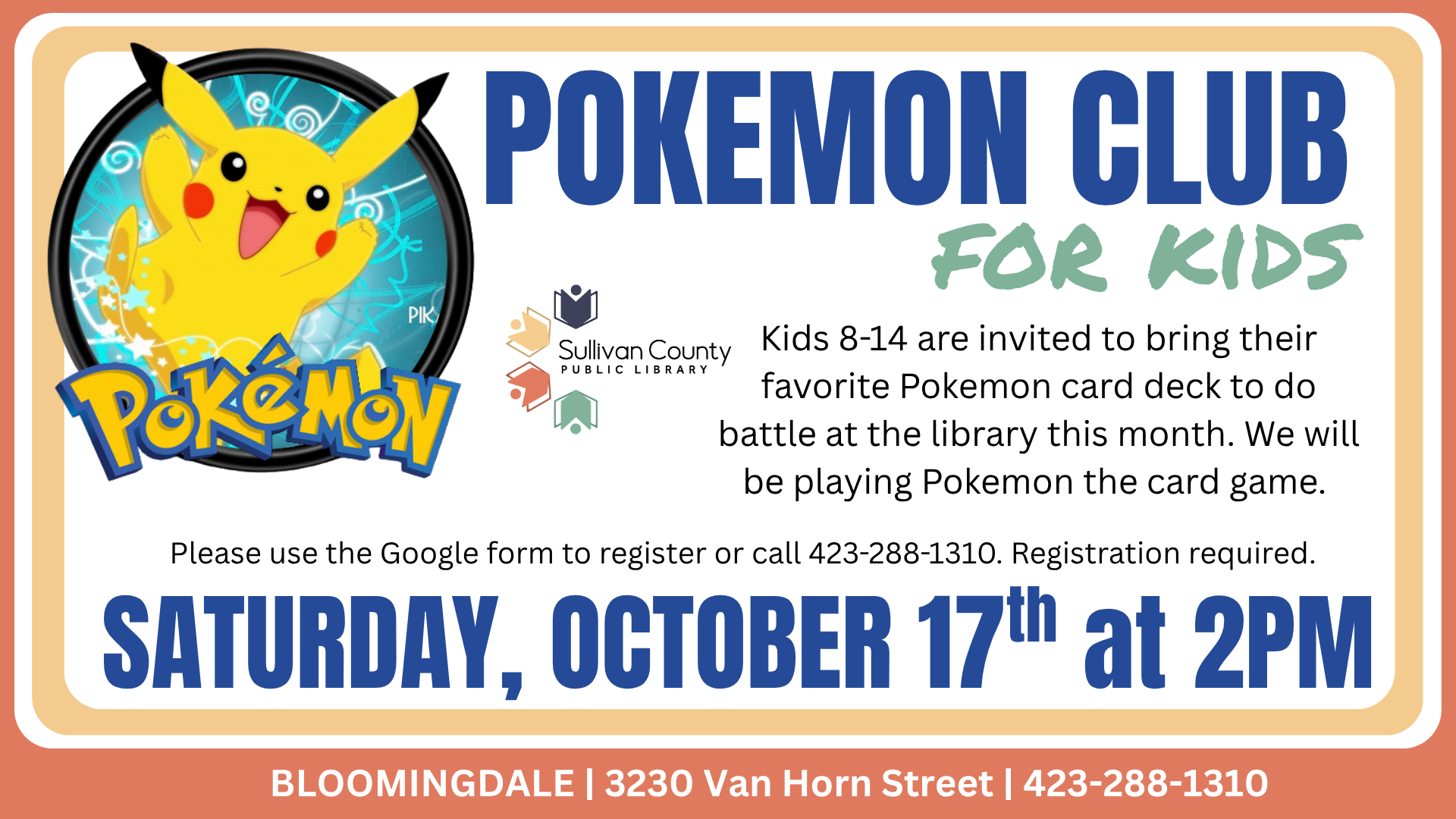 *Bloomingdale: Pokemon Club for Kids