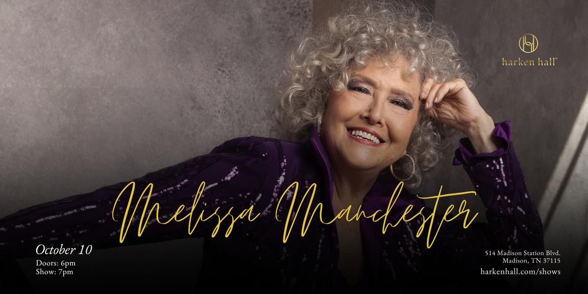Melissa Manchester Is Performing at Harken Hall on October 10
