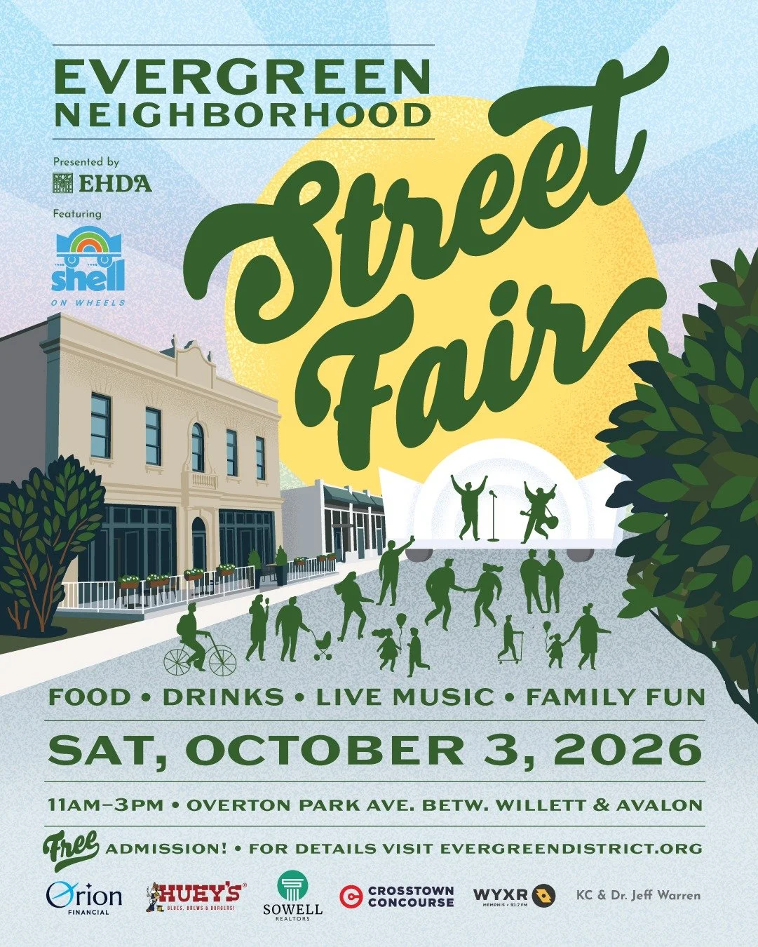 Shell on Wheels: Evergreen Street Fair — Overton Park Shell