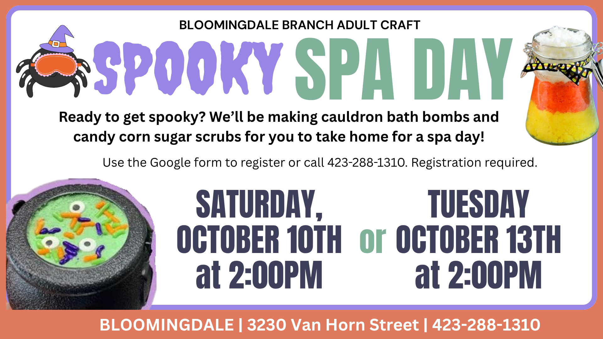 *Bloomingdale: Adult Craft - Spooky Spa Day