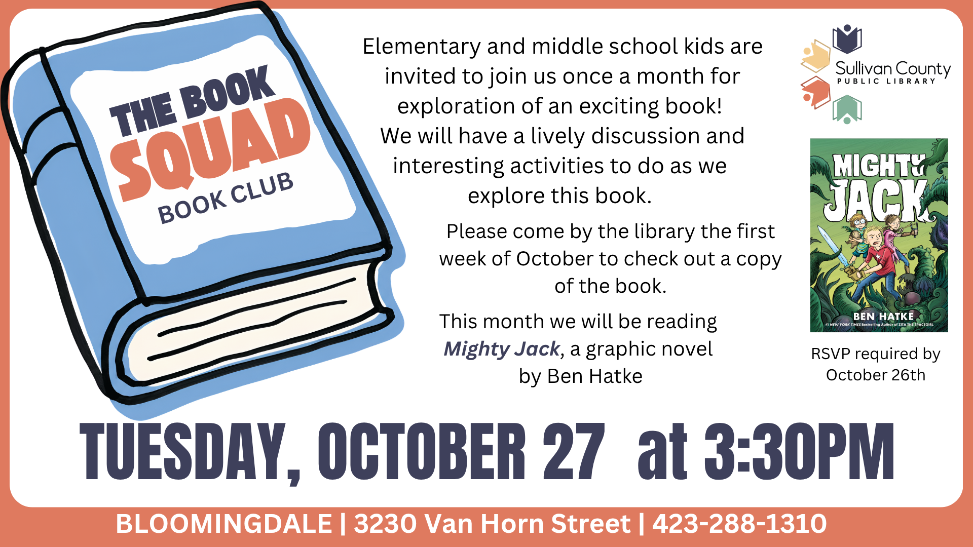 *Bloomingdale: The Book Squad - a book club for kids