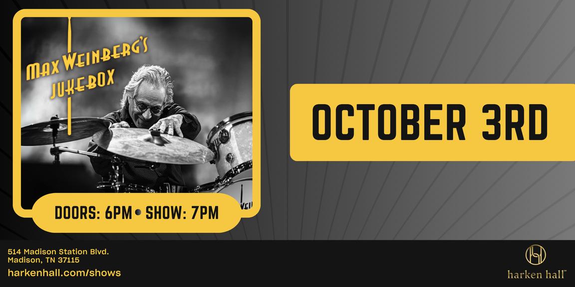 Max Weinberg Performing at Harken Hall on Saturday, October 3
