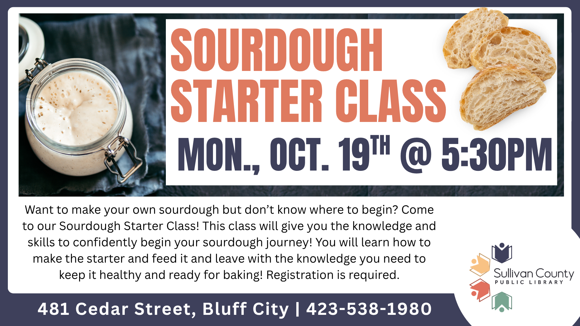 *Thomas Memorial: Adult Program - Sourdough Starter Class